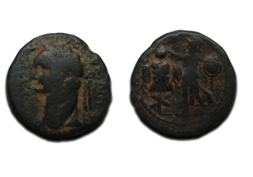 Domitianus - JUDAEA CAPTA serie Minerva met Trofee! (ME2261)