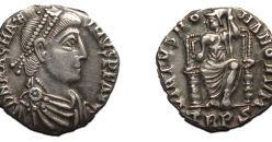 MAGNUS MAXIMUS  -  zilveren Siliqua zeldzaam! (AU2286)