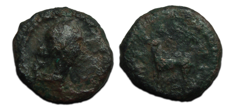 Antoninus Pius -  Quadrans Artemis Dalmatische mijnen! (O2314)