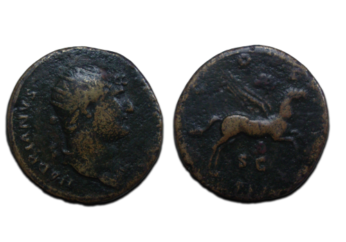 Hadrianus - Dupondius Pegasus (O2337) Hadrianus - Dupondius Pegasus (O2337)