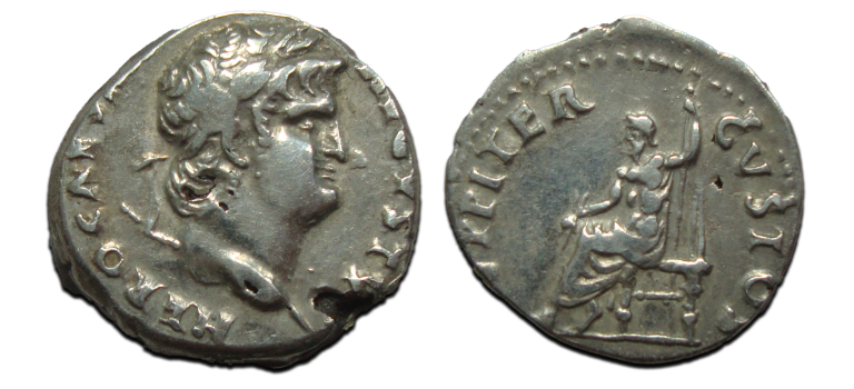 Nero - denarius Jupiter zeldzaam R! (O2358)