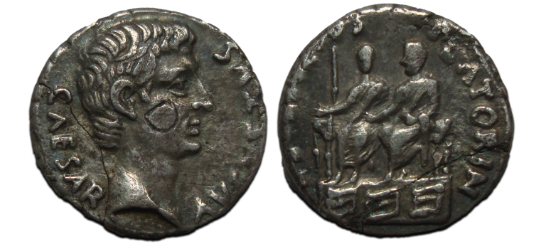 Augustus -  met Agrippa Zeldzaam en historisch! (O2370)