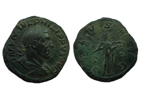Philip I - Sestertius Salus extremely fine!  (S2332)