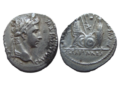 Augustus - denarius Caius en Lucius special issue with x EXTREMELY FINE (S2341)