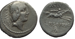 Romeinse republiek - denarius L. Piso Frugi 90 v. Chr. (S2357)