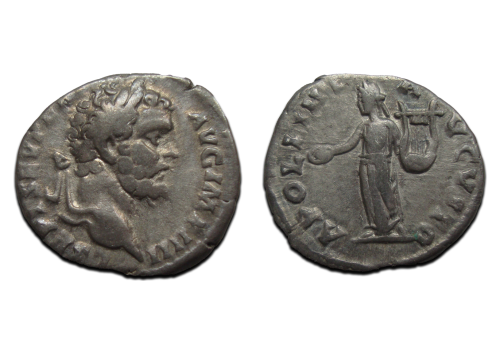 Septimius Severus - apollo met lier ZELDZAAM! (950)