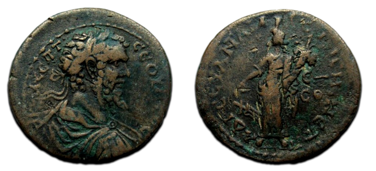 Septimius Severus - PONTUS Tyche grote munt en zeer zeldzaam! (F2107)
