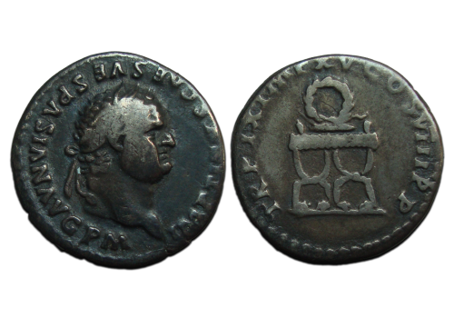 Titus - denarius Curule chair (O2252)