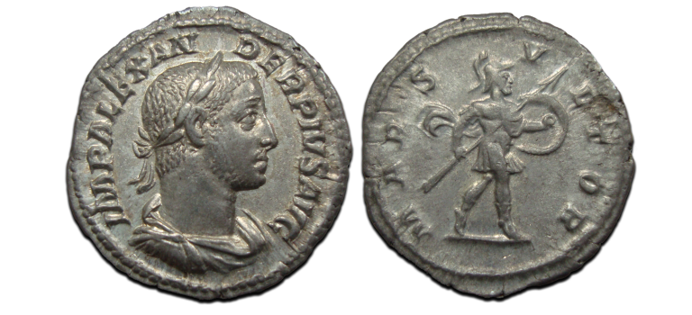 Severus Alexander - denarius MARS  PRACHTIG! (F1802)