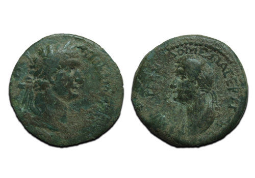 Domitianus - met zijn vrouw Domitia, zeldzaam (S2255)