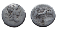 Romeinse republiek - denarius Julius Bursio 85 v. Chr. (D2164)