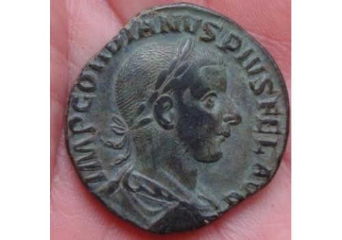 Gordian III- SESTERTIUS Laetitia almost EF