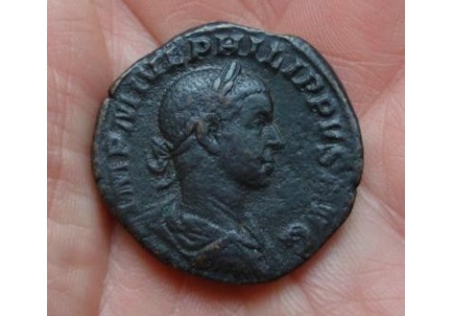 Philippus II - PAX AETERNA SESTERTIUS ZF! (522) 
