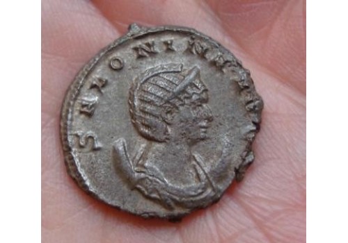 Salonina - VESTA verzilverd! zware munt (475)