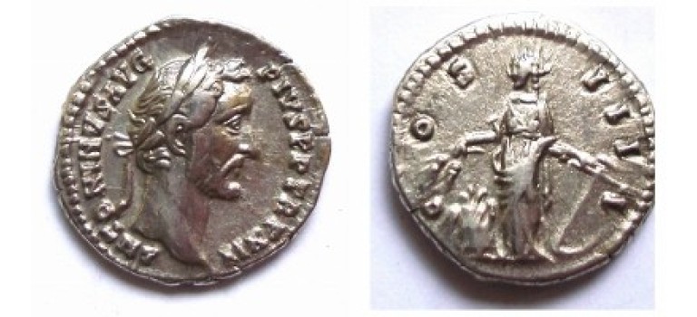 Antoninus Pius - Annona interesting coin! (1090)