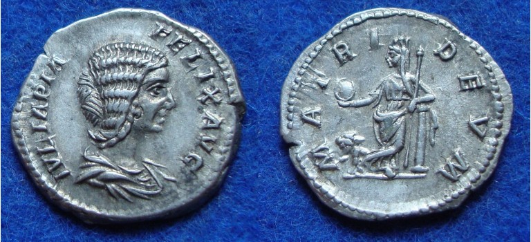 Julia Domna - MATRI DEVM scarce and beautiful coin (F1820)