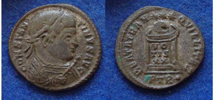 Constantine - emperor with imperial mantle TRIER (MA1827)