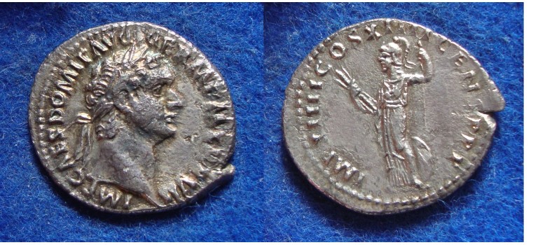 Domitianus- Minerva great coin!  (MA1824)