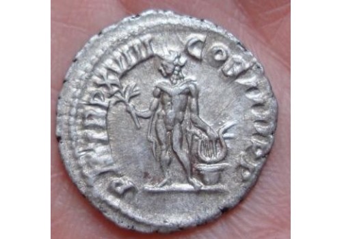 Caracalla-  Denarius APOLLO PRACHTIG en SCHAARS! (619)