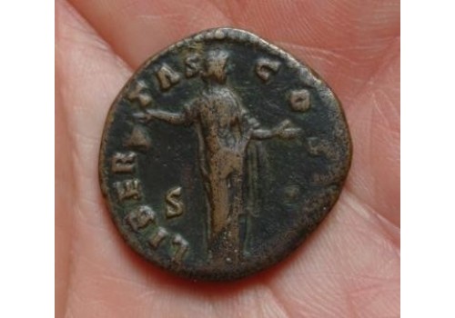 Antoninus Pius - Dupondius Libertas mooie kop (702)