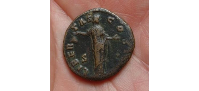 Antoninus Pius - Dupondius Libertas mooie kop (702)