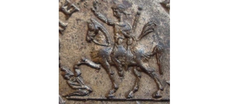 Probus -  keizer op paard, verzilverd! (736)