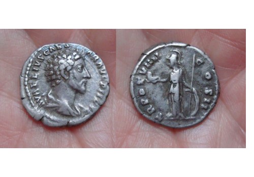 Marcus Aurelius - Minerva denarius (N1586)