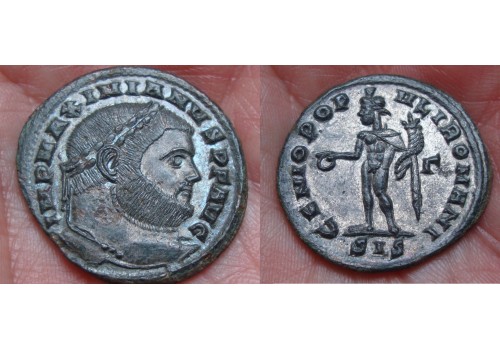 Maximianus  - Verzilverde Grootfollis bijna prachtig SISCIA (A1609)