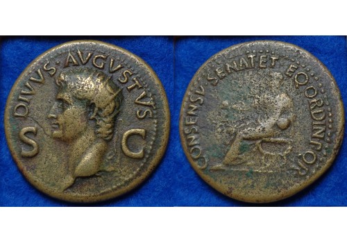 Augustus -  Divus Augustus Dupondius geslagen onder Caligula (N1633)