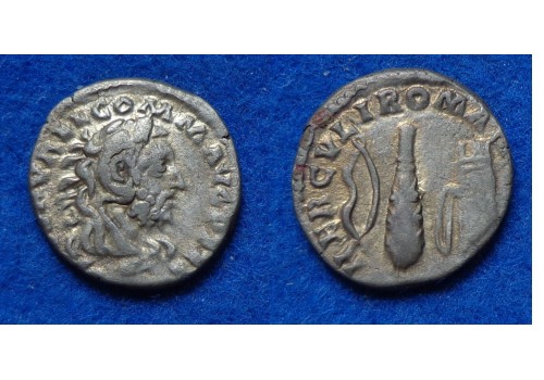 Commodus - denarius COMMODUS als HERACLES interessant en zeldzaam! (D1604)