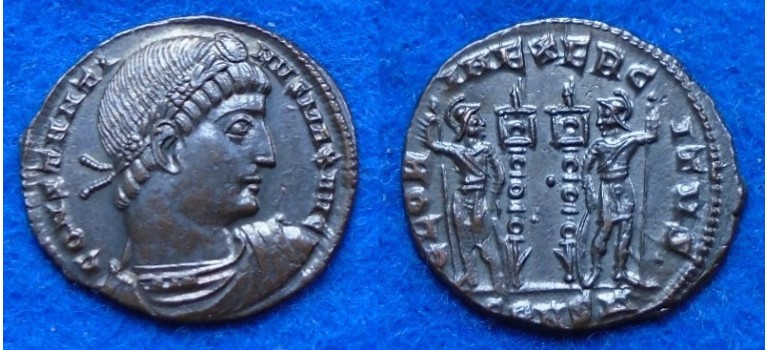 Constantine- Soldiers with standards AS STRUCK (FDC) and RARE  (R2) (F1714)