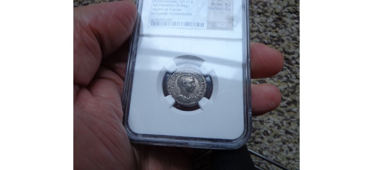 Diademenian  - Denarius RARE CAESAR in NGC slab! (F1703)