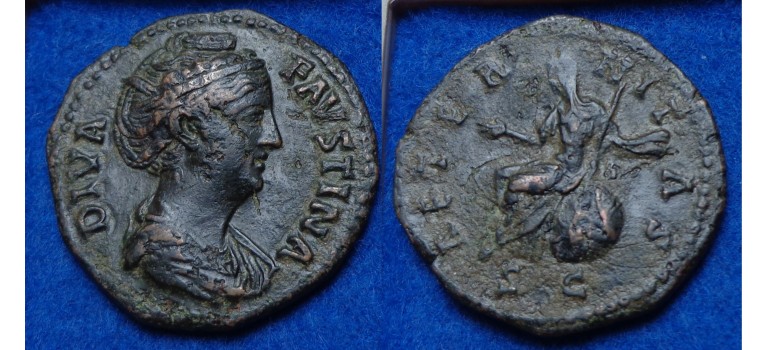 Faustina I - Dupondius AETERNITAS interessante keerzijde! (N1638)