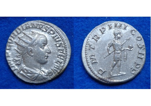 Gordianus III -  Keizer met Globus uitzonderlijke kwaliteit! (O1637)