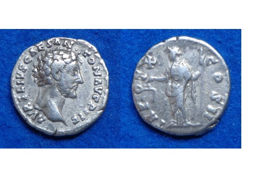 Marcus Aurelius - AEQVITAS mooi jong portret! (O1632)