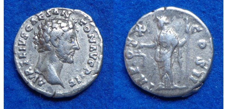 Marcus Aurelius - AEQVITAS nice young portrait (O1632)