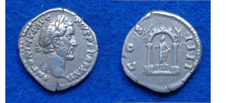 Antoninus Pius - Genius Senatus TEMPEL! schaars (O1636)