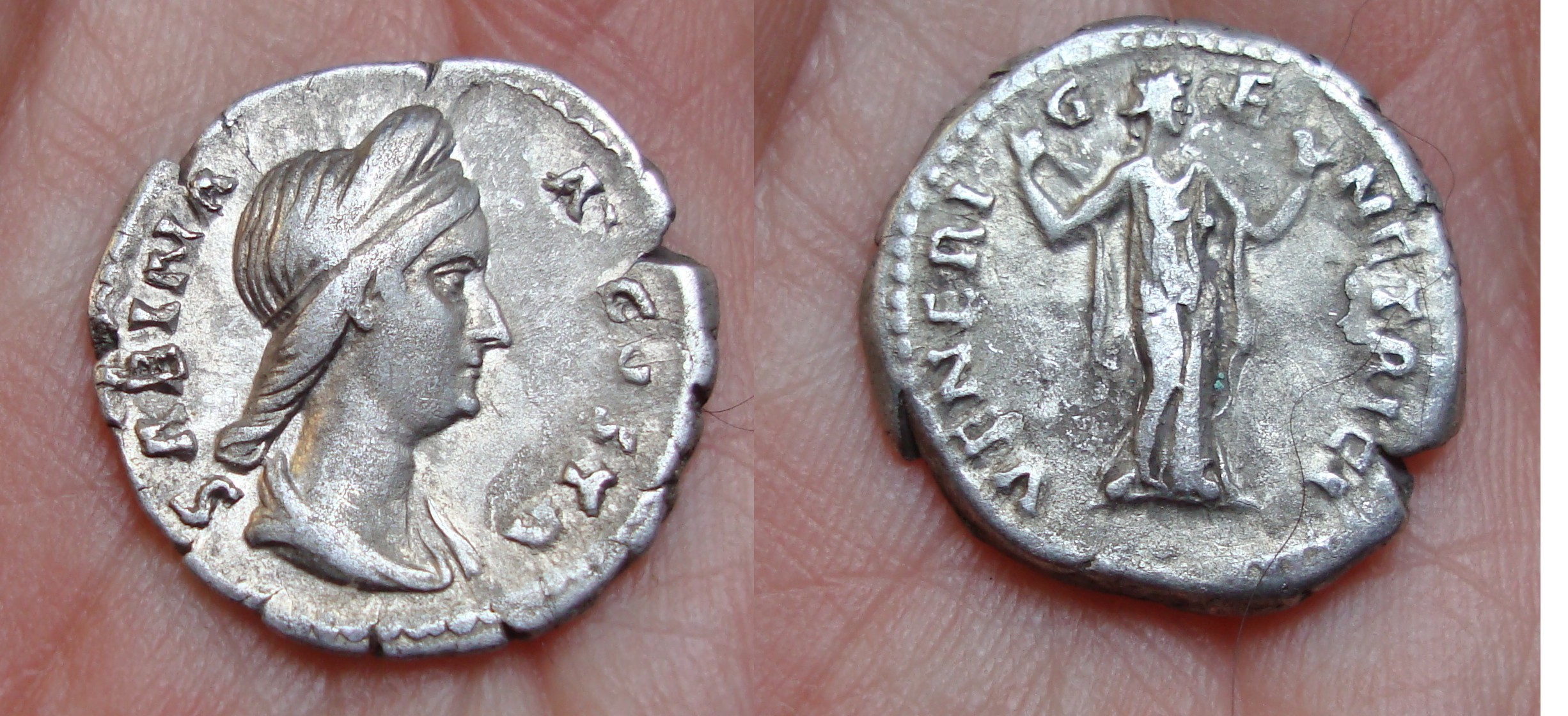 Sabina - Rare empress VENERI GENETRICI nice silver! (A1637