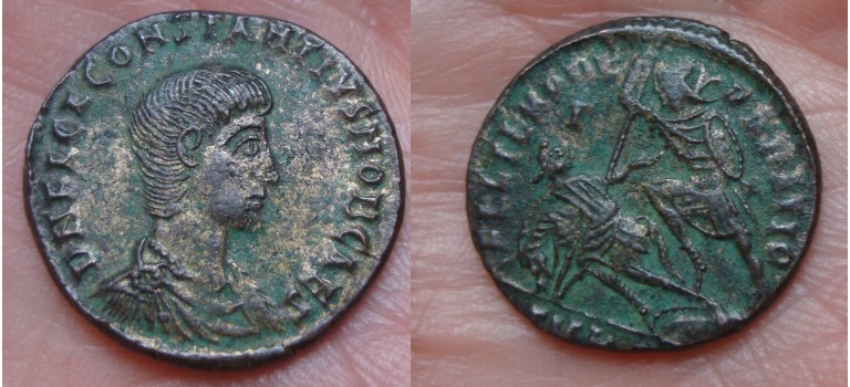 Constantius Gallus - Fel Temp Reparatio silverd!!! (AU1620)